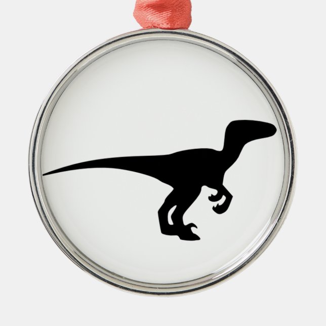 Dinosaurrovfågel, Dino design Julgransprydnad Metall (Framsidan)