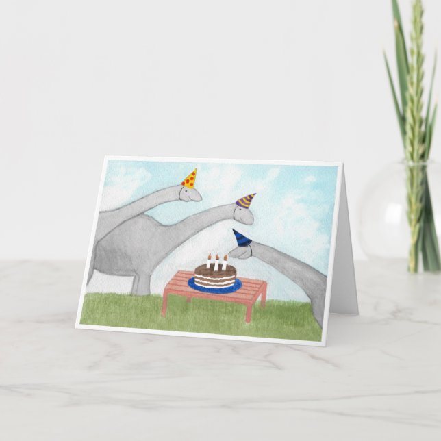 Dinosaurs 3rd Birthday Kort (Framsida)