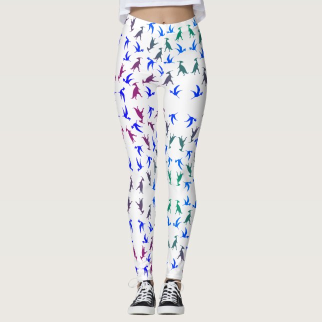 Dinosaurs Anpassningsbar Leggings (Framsida)