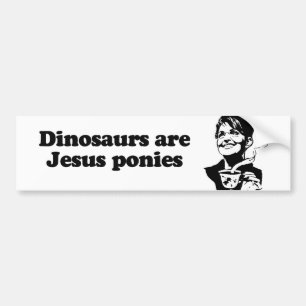 Dinosaurs är Jesus ponnyer Bildekal