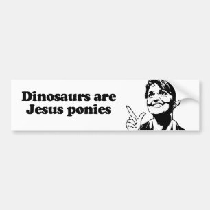 Dinosaurs är Jesus ponnyer Bildekal