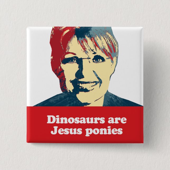 Dinosaurs är Jesus ponnyer Knapp (Framsida)
