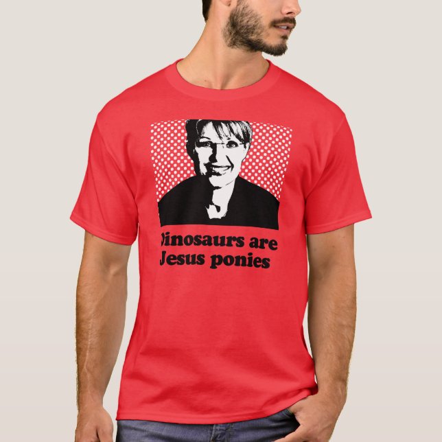 Dinosaurs är Jesus ponnyer Tee Shirt (Framsida)