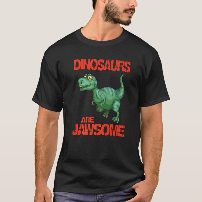 Dinosaurs Are Jawsome Boys Dinosaur Girls Kids Tod T Shirt (Framsida)