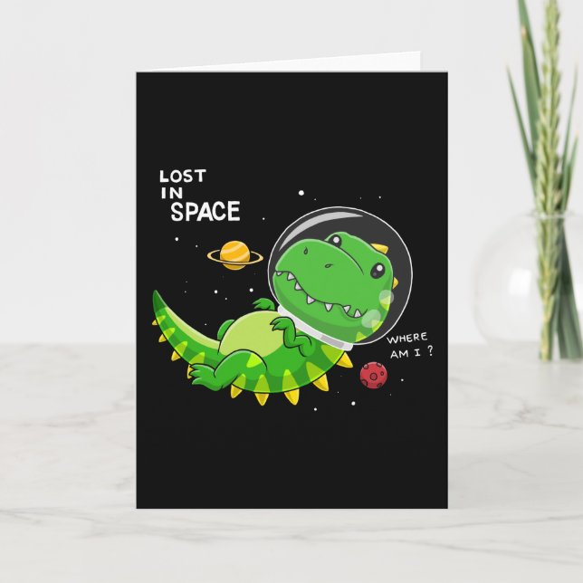 Dinosaurs astronaut kort (Framsida)