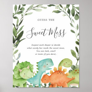 Dinosaurs babyskor gissar att det söta tecknet poster