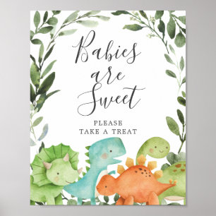 Dinosaurs babyskor Spädbarn är ett svalt tecken Poster
