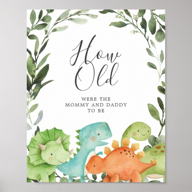 Dinosaurs babyvisa hur gamla de var poster (Framsidan)