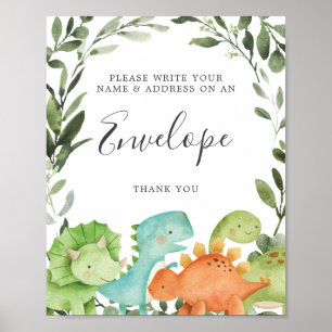 Dinosaurs babyvisningsskylt i Adress Poster