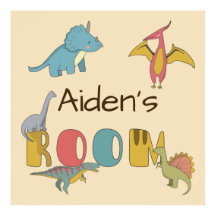 Dinosaurs Barn Namn Personlig