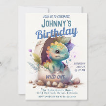 Dinosaurs barns Vild En födelsedagars inbjudan