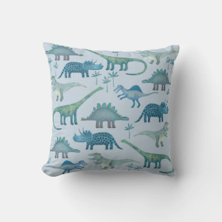Dinosaurs Blue Dekorativ kudde