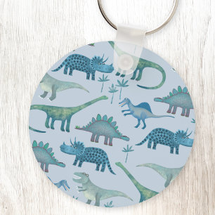 Dinosaurs Blue Nyckelring