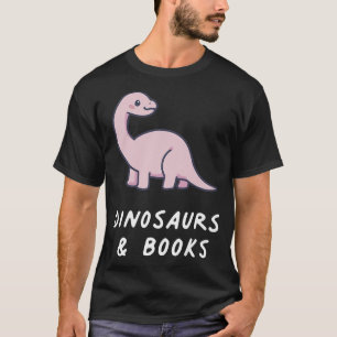Dinosaurs & Bokar Kawaii Älskare Anime Pastel Goth T Shirt