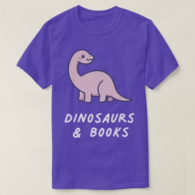 Dinosaurs & Books Kawaii Lover Anime Pastel Goth A T Shirt (Design framsida)