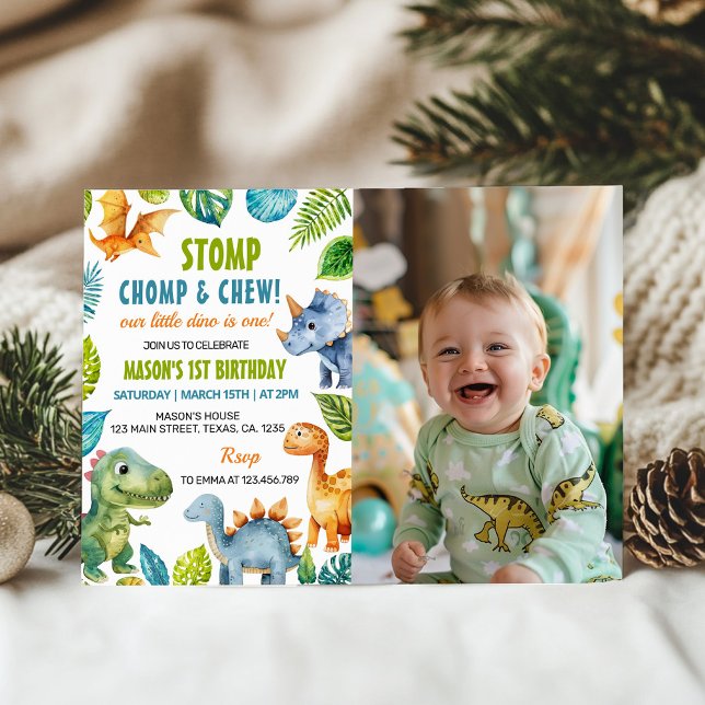 Dinosaurs Boy Birthday-inbjudan Inbjudningar (Skapare uppladdad)