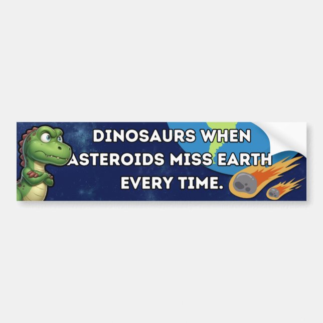 Dinosaurs Bumper Sticker Bildekal (Framsidan)