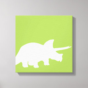 Dinosaurs canvas art i grönt