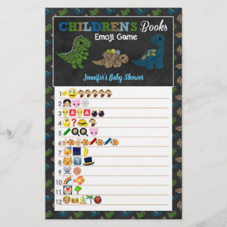 Dinosaurs Chalkboard Children's Bokar Emoji Game