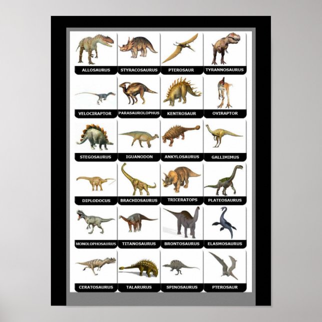 Dinosaurs-diagram Poster (Framsidan)