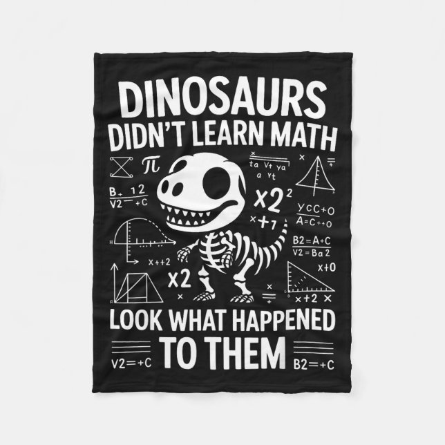 Dinosaurs Didn't Learn Math Funny Math Teacher Stu Fleecefilt (Framsidan)