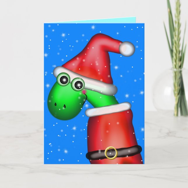 Dinosaur's First Snö Fall Helgkort (Framsida)