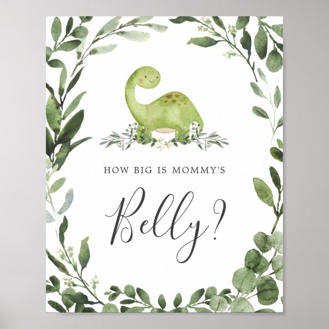Dinosaurs gissar hur stor är Mamma Belly-signera Poster (Framsidan)