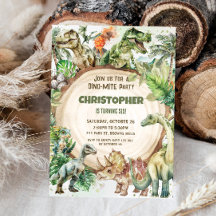 Dinosaurs Greenery Dino-mite-Födelsedagsfest