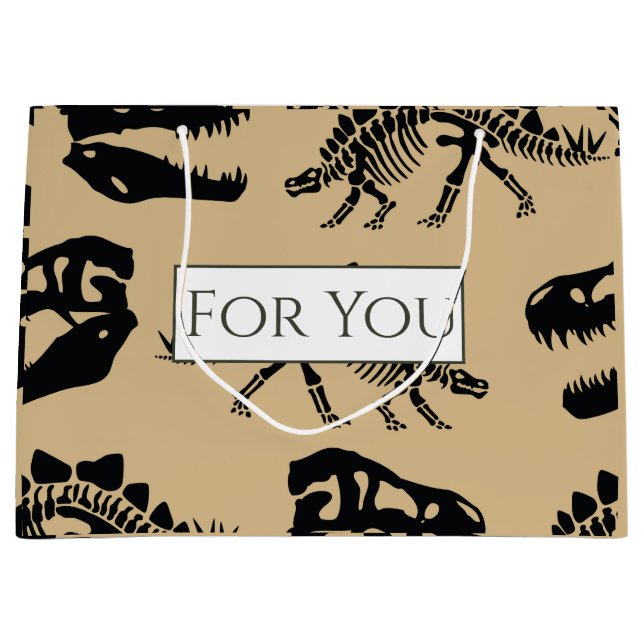 Dinosaurs Guld Jurassic Mönster Large Gift Bag (Framsidan)