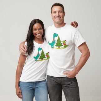 Dinosaurs Julfirande T Shirt