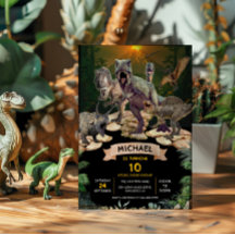 Dinosaurs Jurassic Födelsedagsfest Stomp Chomp Roa