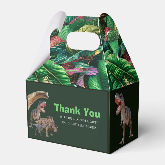 Dinosaurs Jurassic World Favor Box Presentaskar (Baksidan Sidan)