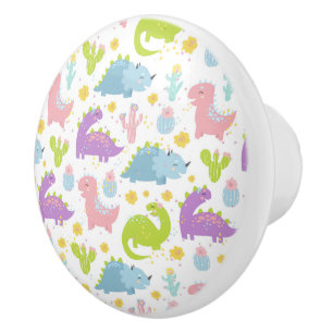 Dinosaurs keramisk pull knopp