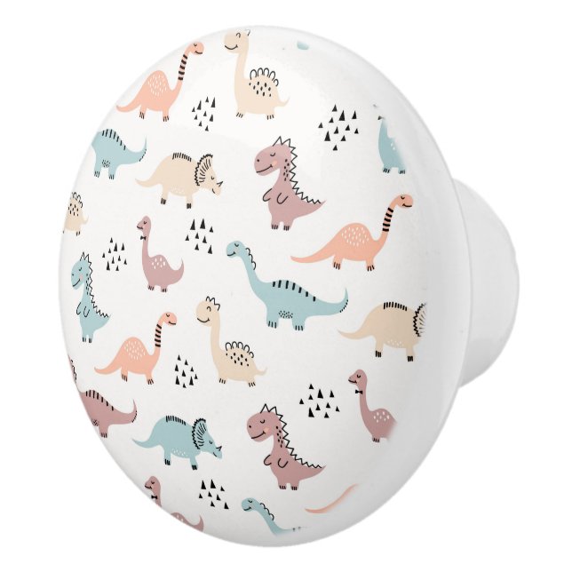 Dinosaurs keramisk pull knopp (Höger)