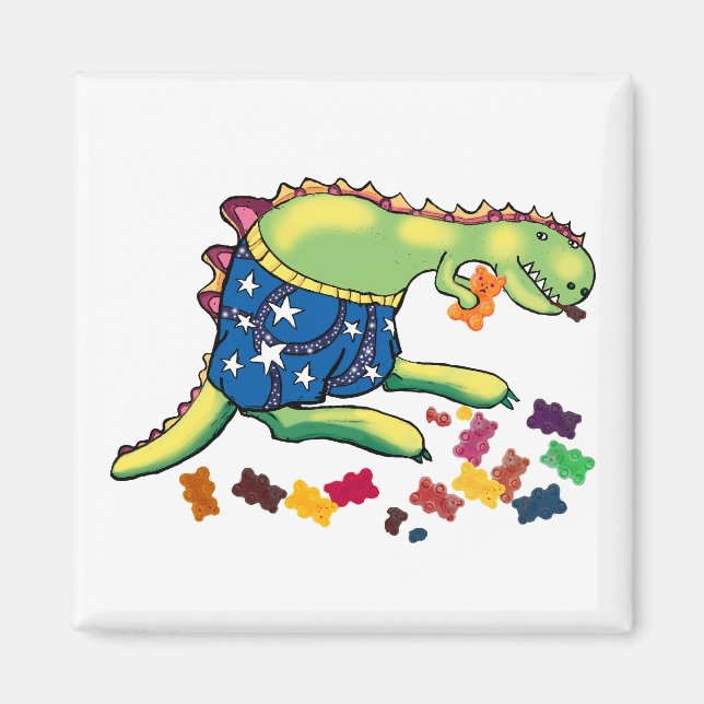 Dinosaur's midnight snack magnet (Framsidan)