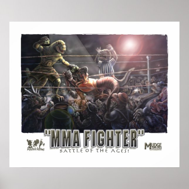 Dinosaurs MMA Fight Poster (Framsidan)