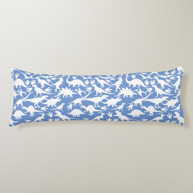 Dinosaurs mönster 01 w. LBlue BG Kroppskudde (Framsidan)