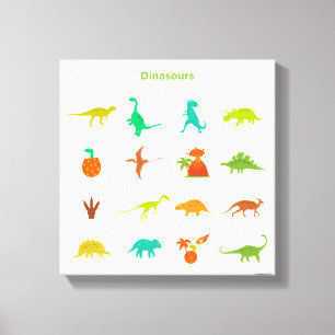Dinosaurs Mönster Canvastryck