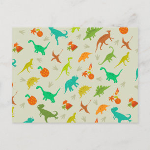 Dinosaurs Mönster Vykort