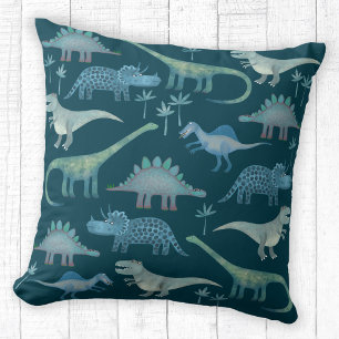 Dinosaurs Mörk grönt Kudde