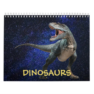 Dinosaurs Mörk Shiny Himmel Vacker Wall Kalender
