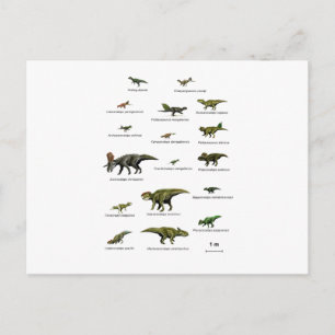 Dinosaurs namn vykort