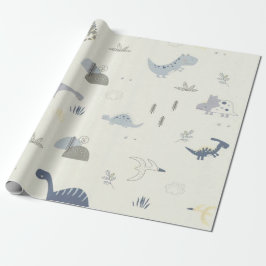 Dinosaurs omsluter papper för barn presentpapper