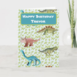 Dinosaurs önskar ett Kid Grattis på födelsedagen-k Inbjudan