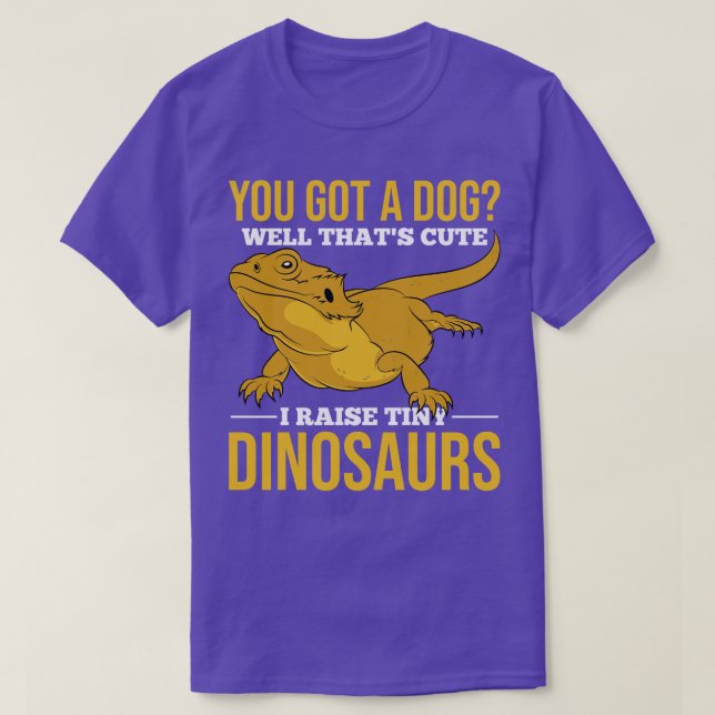 Dinosaurs Pet Funny Reptile Keeper Animal Beared T Shirt (Design framsida)
