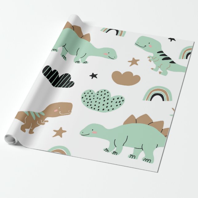 Dinosaurs Presentpapper (Utrullad)