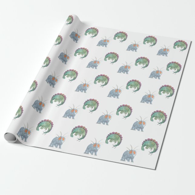 Dinosaurs Presentpapper (Utrullad)