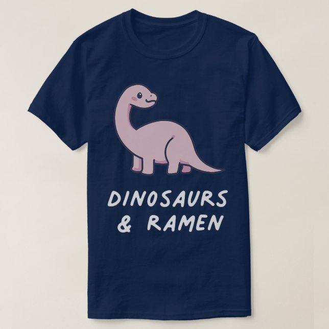 Dinosaurs & Ramen Kawaii Lover Anime Pastel Goth A T Shirt (Design framsida)