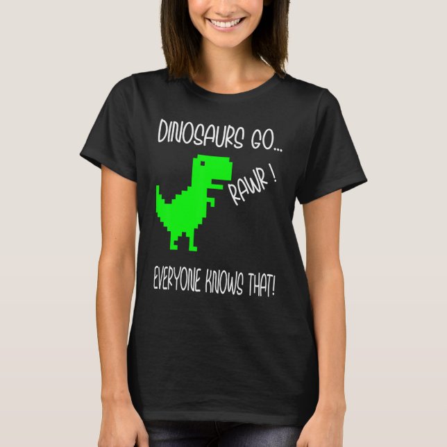Dinosaurs Rawr T Shirt (Framsida)