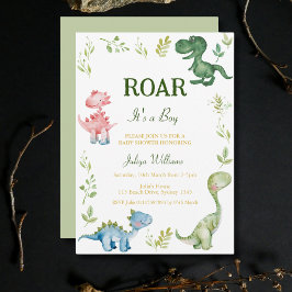 Dinosaurs Roar babydusch Inbjudningar